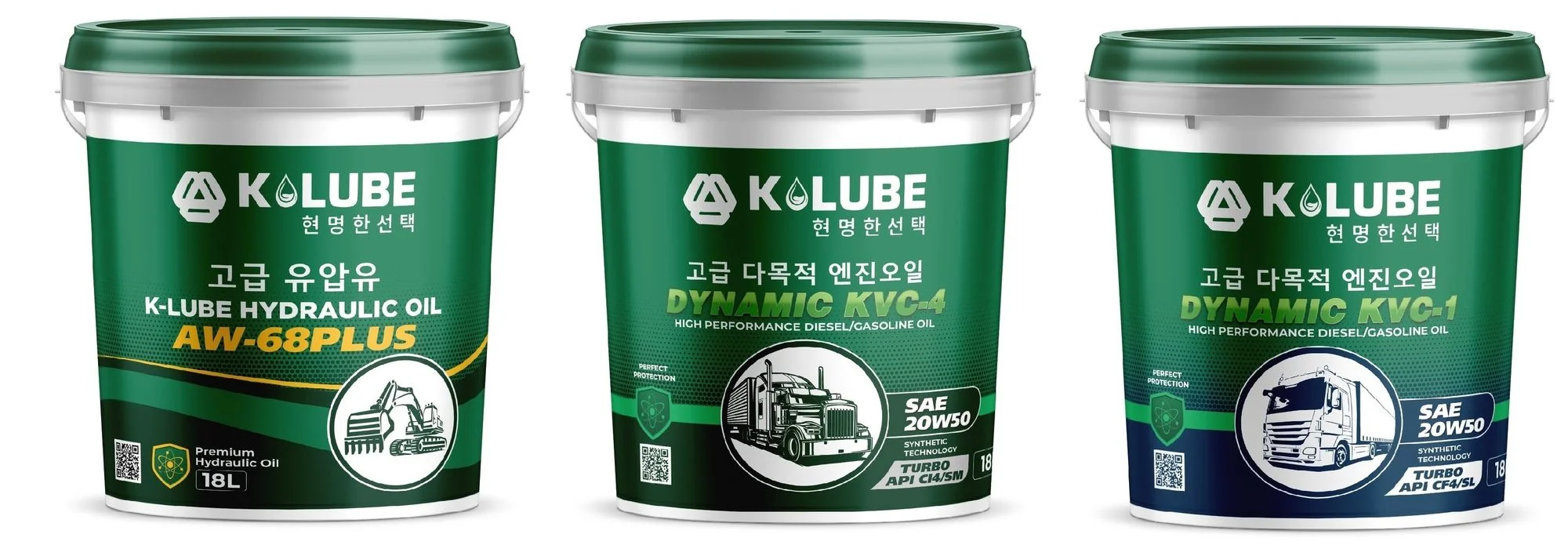 K-LUBE Hydraulic AW-68 Plus, Dynamic KVC-4, KVC-1